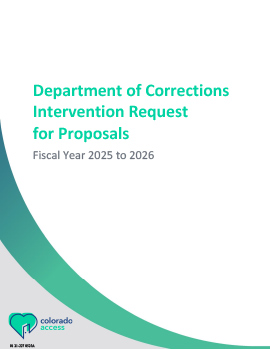 Department of Corrections Intervention Request for Proposals